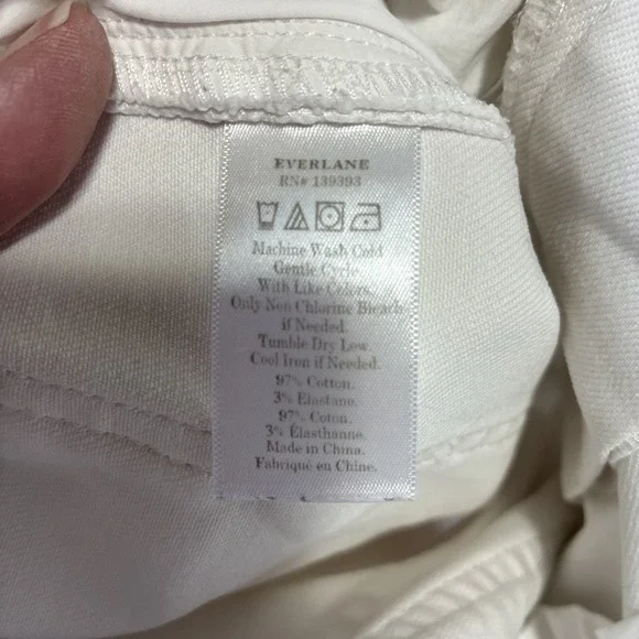 Everlane White Wide Leg Jeans Size 8 (E10) - Picture 8 of 9